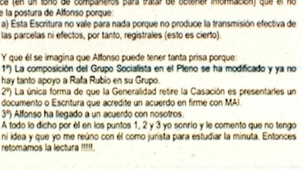 Anotaciones con el contenido de las reuniones.