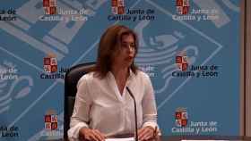 La delegada territorial, Clara San Damián, durante la rueda de prensa