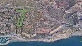 Vista aérea de los terrenos sobre los que se proyecta la nueva urbanización de La Platera, en la zona este de Málaga.