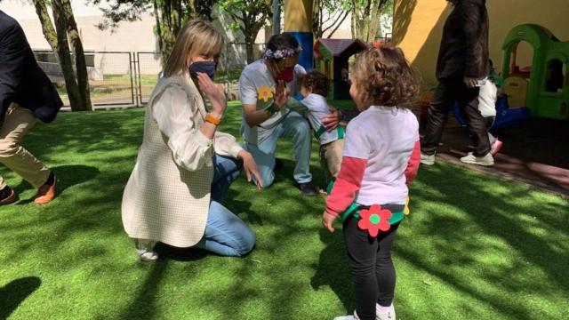 La conselleira de Política Social, Fabiola García, visita la escuela infantil de Vite