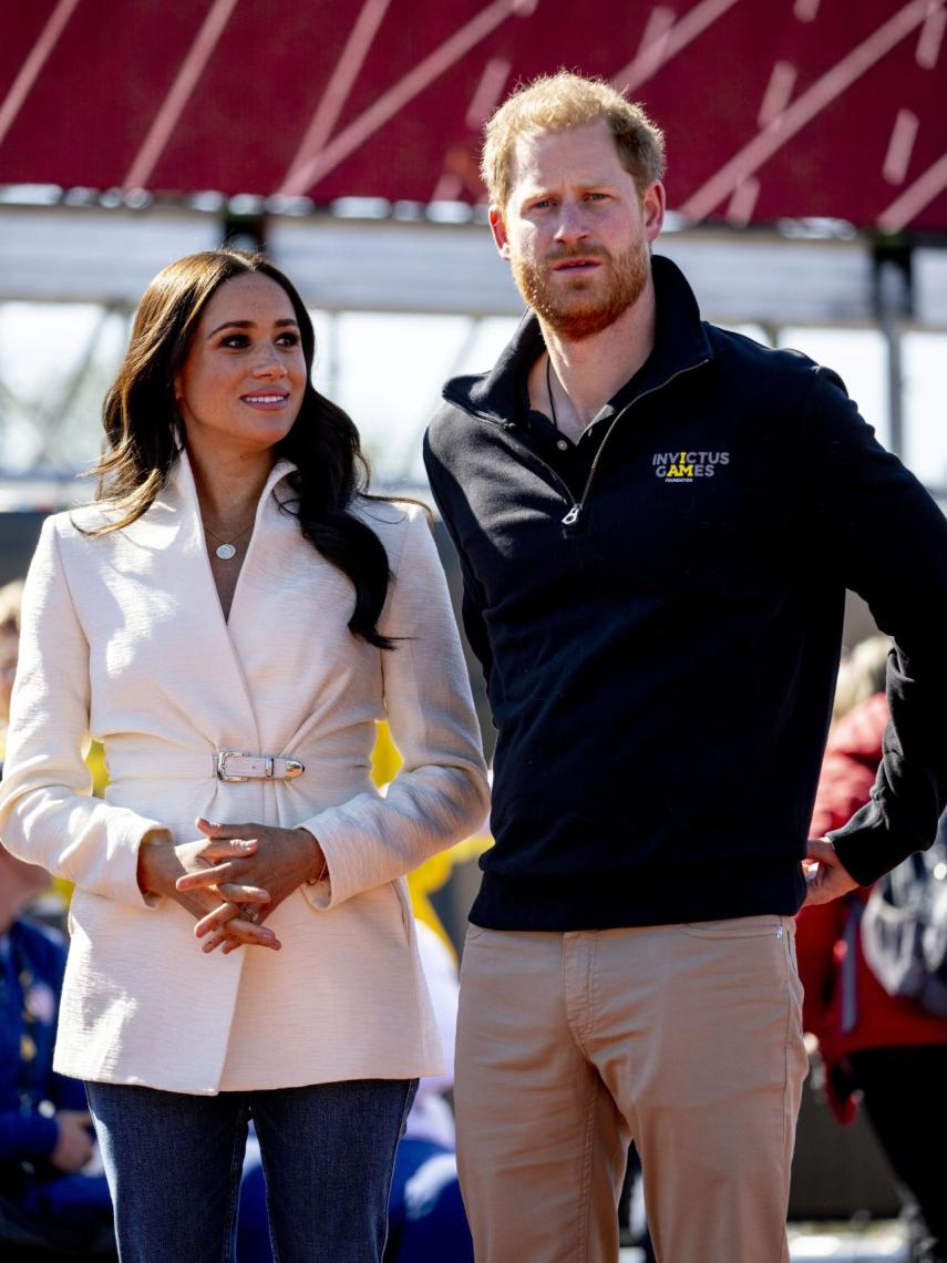 Meghan Markle y Harry de Inglaterra en los Invitus Games el 17 de abril de 2022.