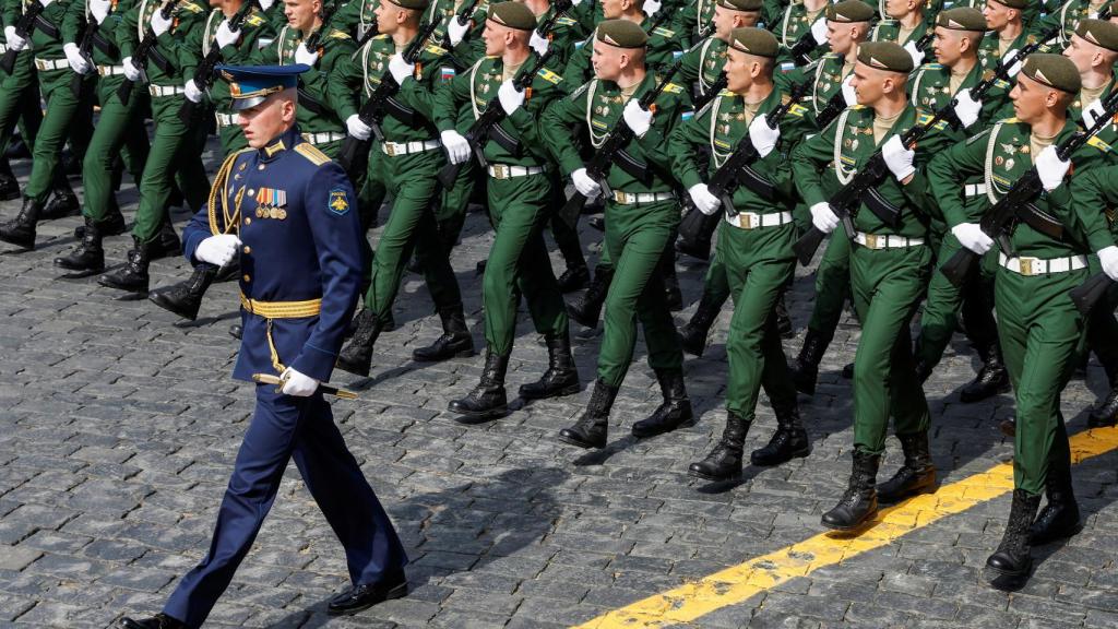 Ensayos para el Desfile de la Victoria en Moscú.