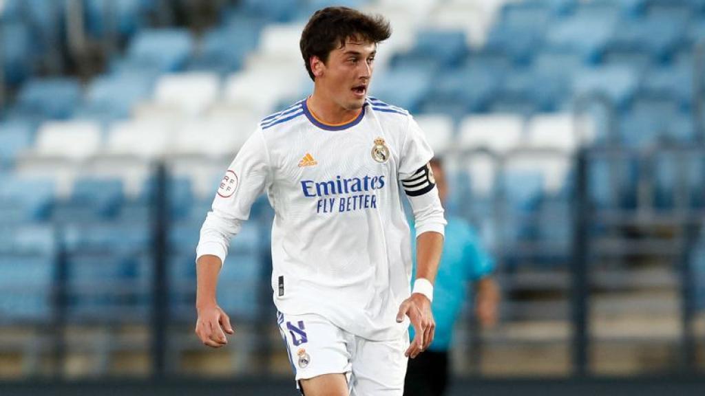 Carlos Dotor, en un partido del Real Madrid Castilla de la temporada 2021/2022