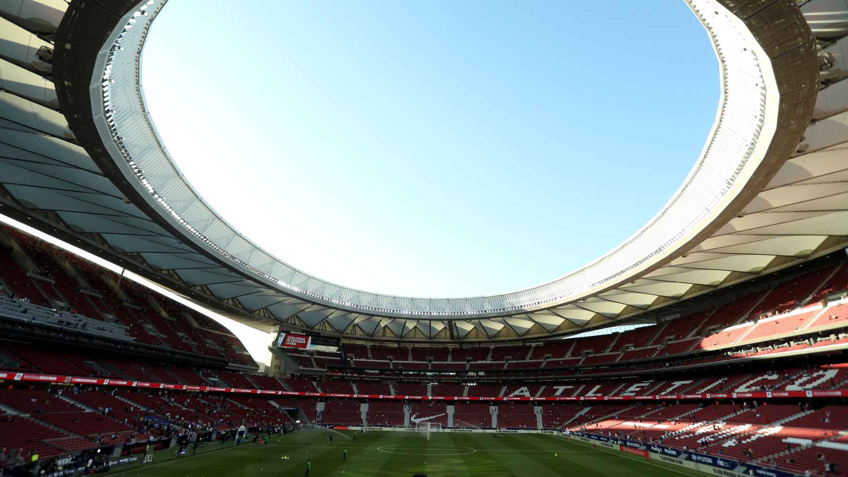 El Wanda Metropolitano, antes del derbi.