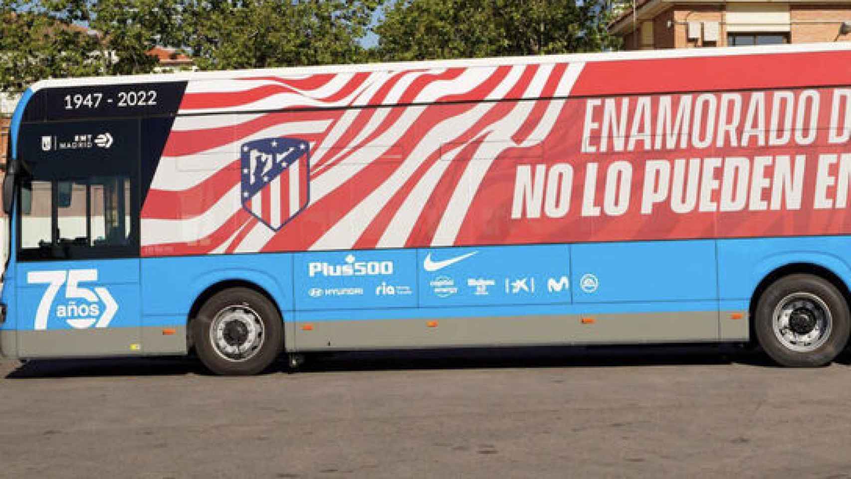 Autobús para los jugadores del Atlético de Madrid.