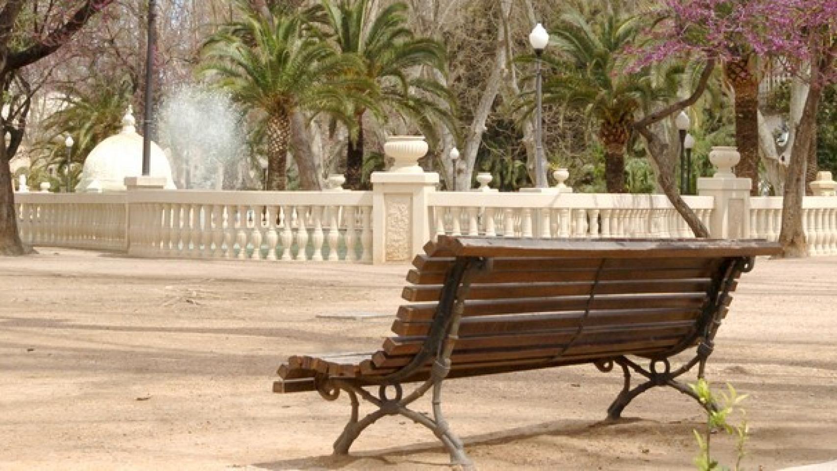 Imagen del parque de Ribalta de la ciudad de la ciudad de Castellón.