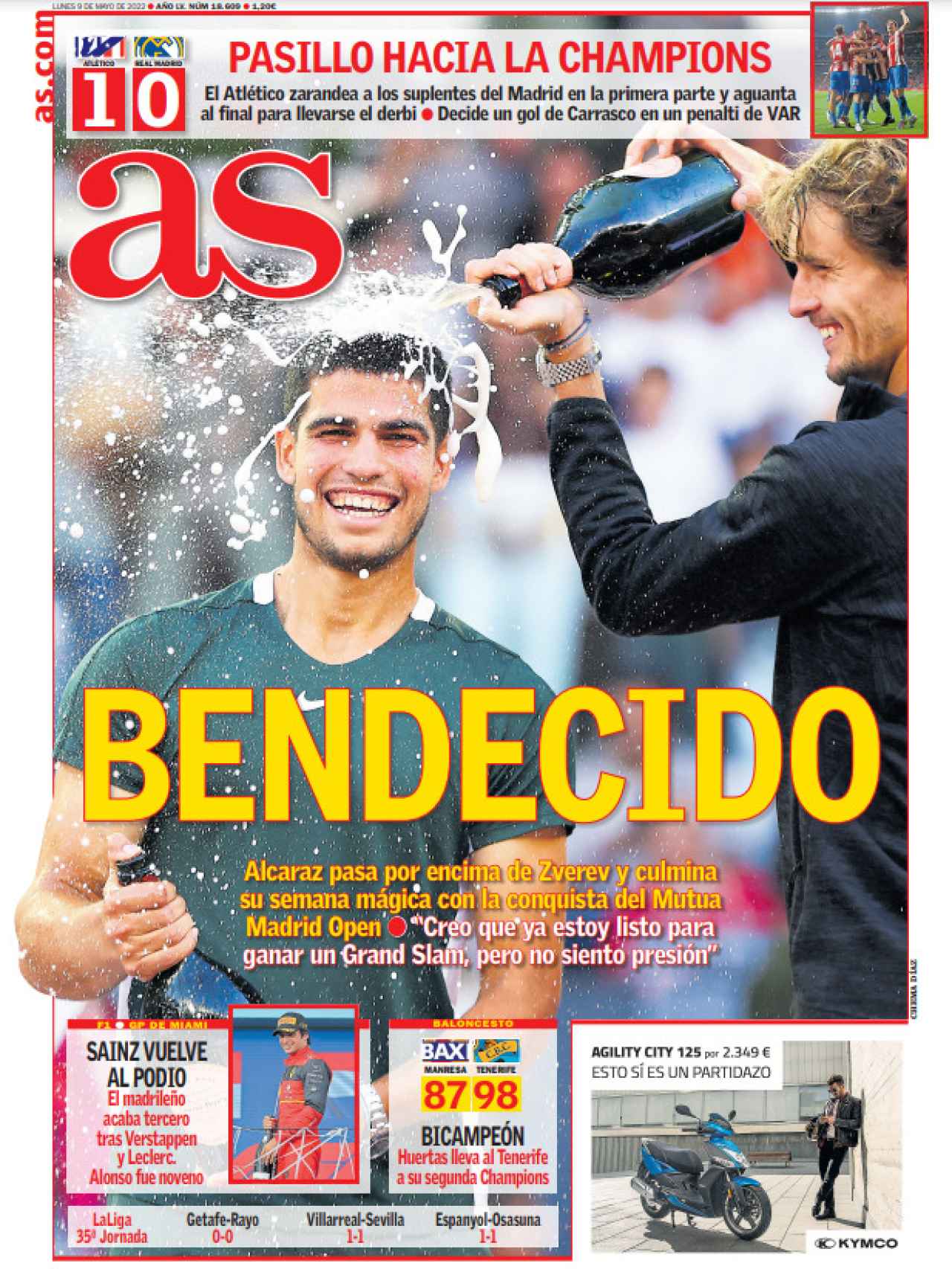 La portada del diario AS (09/05/2022)