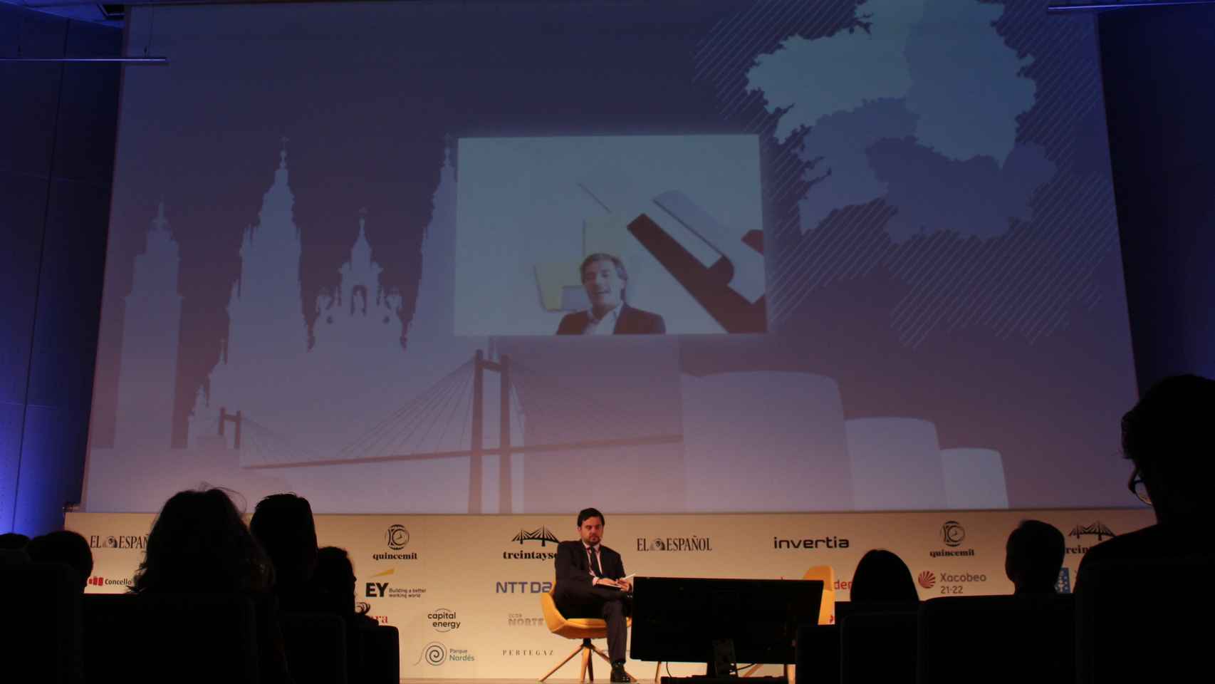 Federico Linares, presidente de EY, durante su intervención 'online' en la primera jornada del Foro Económico Español 'La Galicia que viene'.