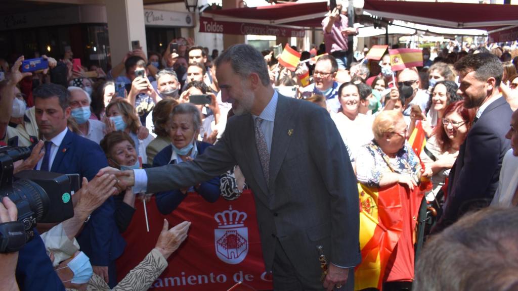 Calurosa acogida al rey Felipe VI en Ciudad Real. Foto: Ayuntamiento de Ciudad Real.