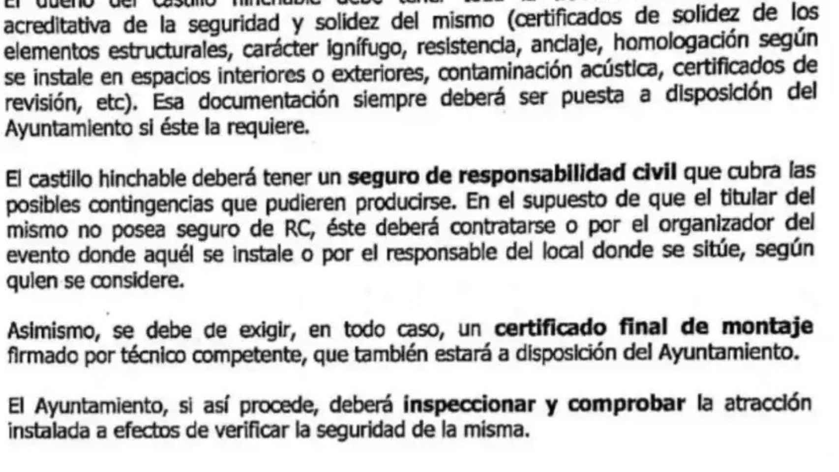 Extracto de la carta remitida por la Generalitat a los municipios en 2017.