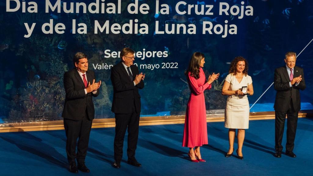 La ingeniera vallisoletana Elena García Armadas recibe de la reina Letizia la Medalla de Oro de Cruz Roja
