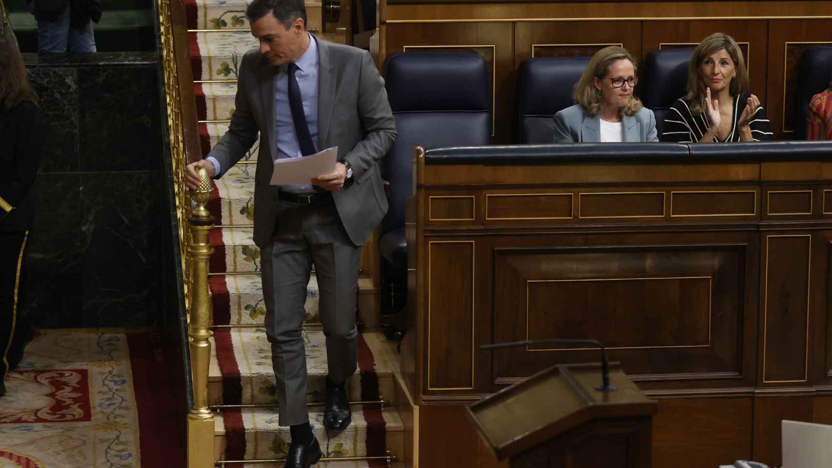 Pedro Sánchez en el Congreso de los Diputados durante la sesión de control al Gobierno.