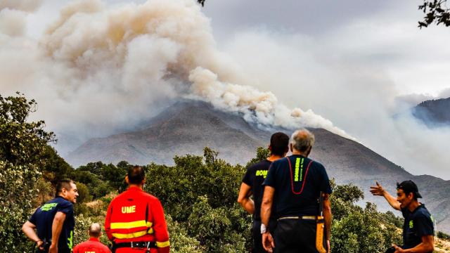 Miembros de la UME, en una reciente intervención en Sierra Bermeja