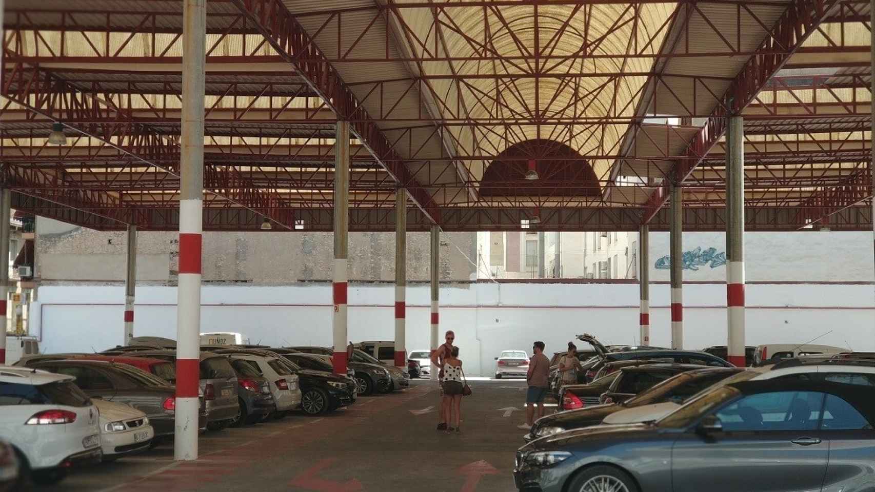 El parking del Mercado Central de Alicante.