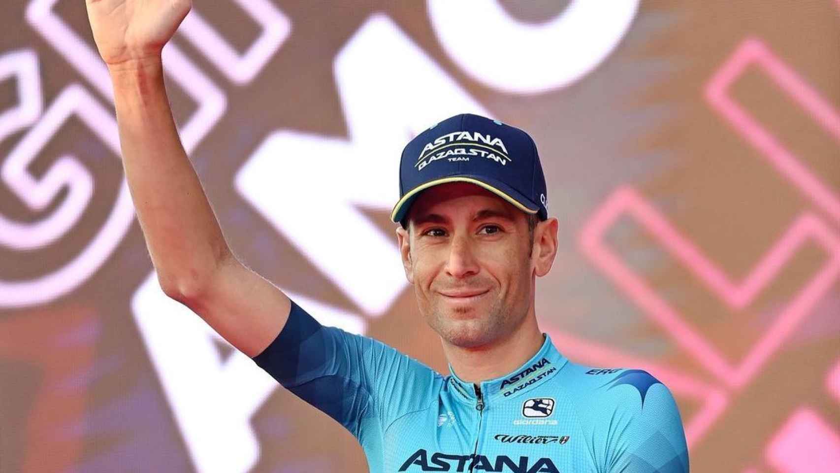 Vincenzo Nibali en la presentación del Giro de Italia 2022
