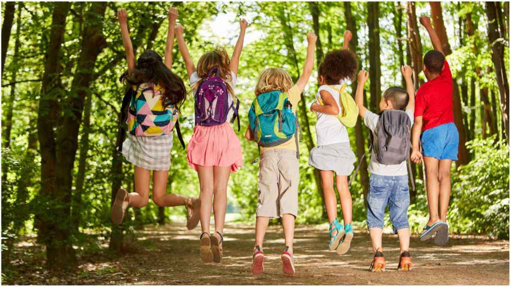 Campamento, verano, niños.