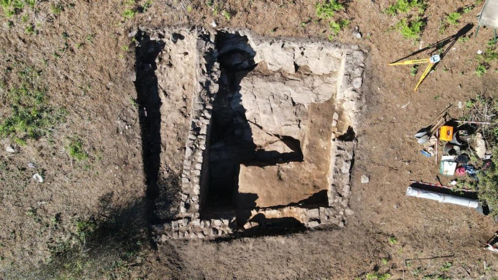 Estructura tardorromana identificada en el interior del castro.