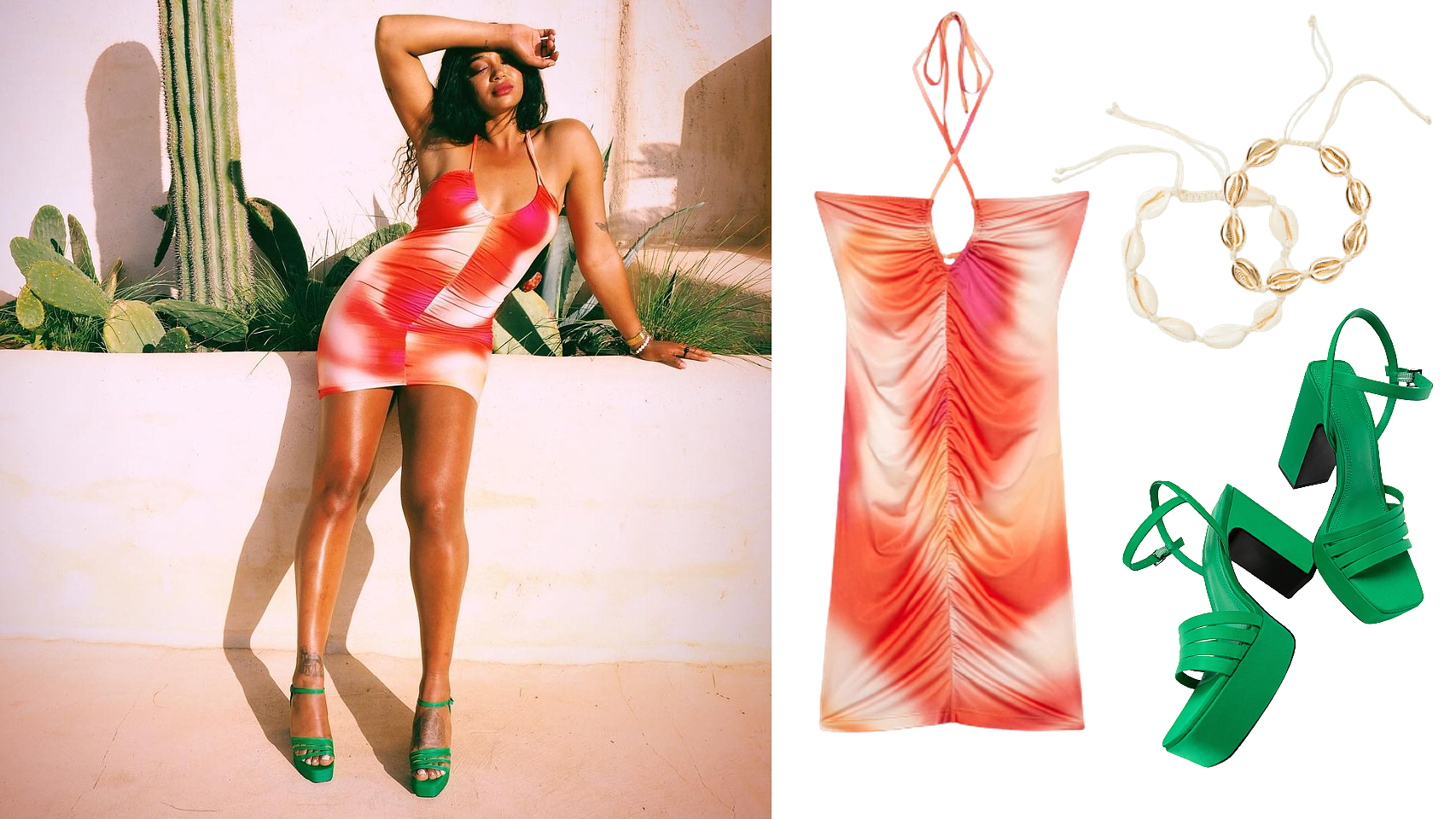 Berta Vázquez, en su última imagen de Instagram en un fotomontaje de EL ESPAÑOL.