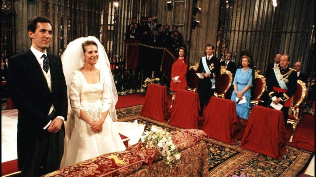 Boda de la infanta Elena y Jaime de Marichalar, en 1995.