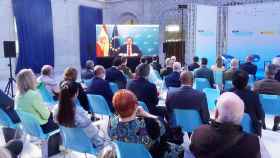 El ministro Albares se ha dirigido a la mesa redonda de la Casa Mediterranea por videoconferencia.