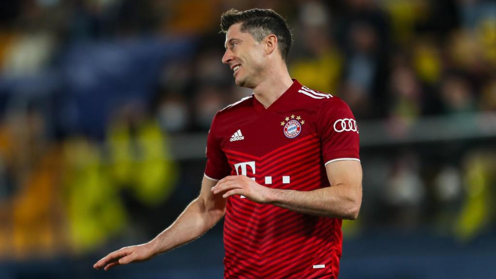 Robert Lewandowski en un partido con el Bayern de Múnich