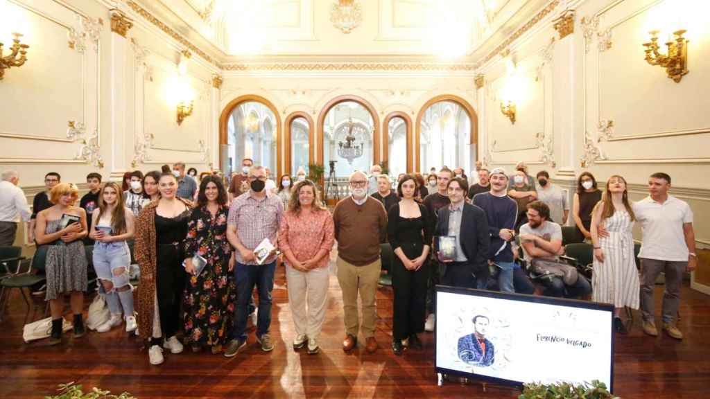 Homenaje a Delgado Gurriarán con motivo del Día das Letras Galegas en Pontevedra.