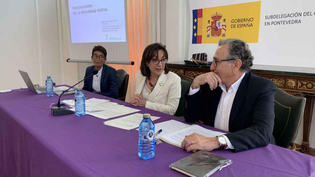 Presentación de la jornada ‘Líneas de apoyo del Gobierno de España a las víctimas de violencia de género’ en Pontevedra.
