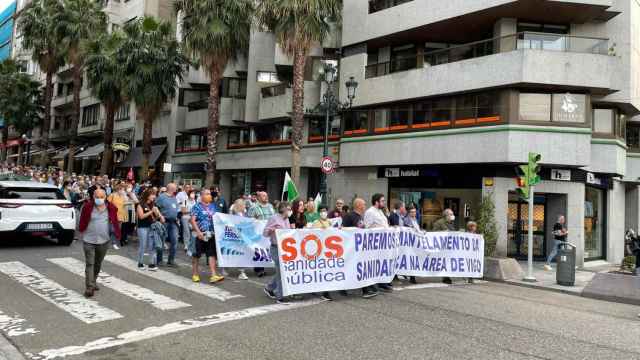 Manifestación en defensa de la sanidad pública en Vigo.