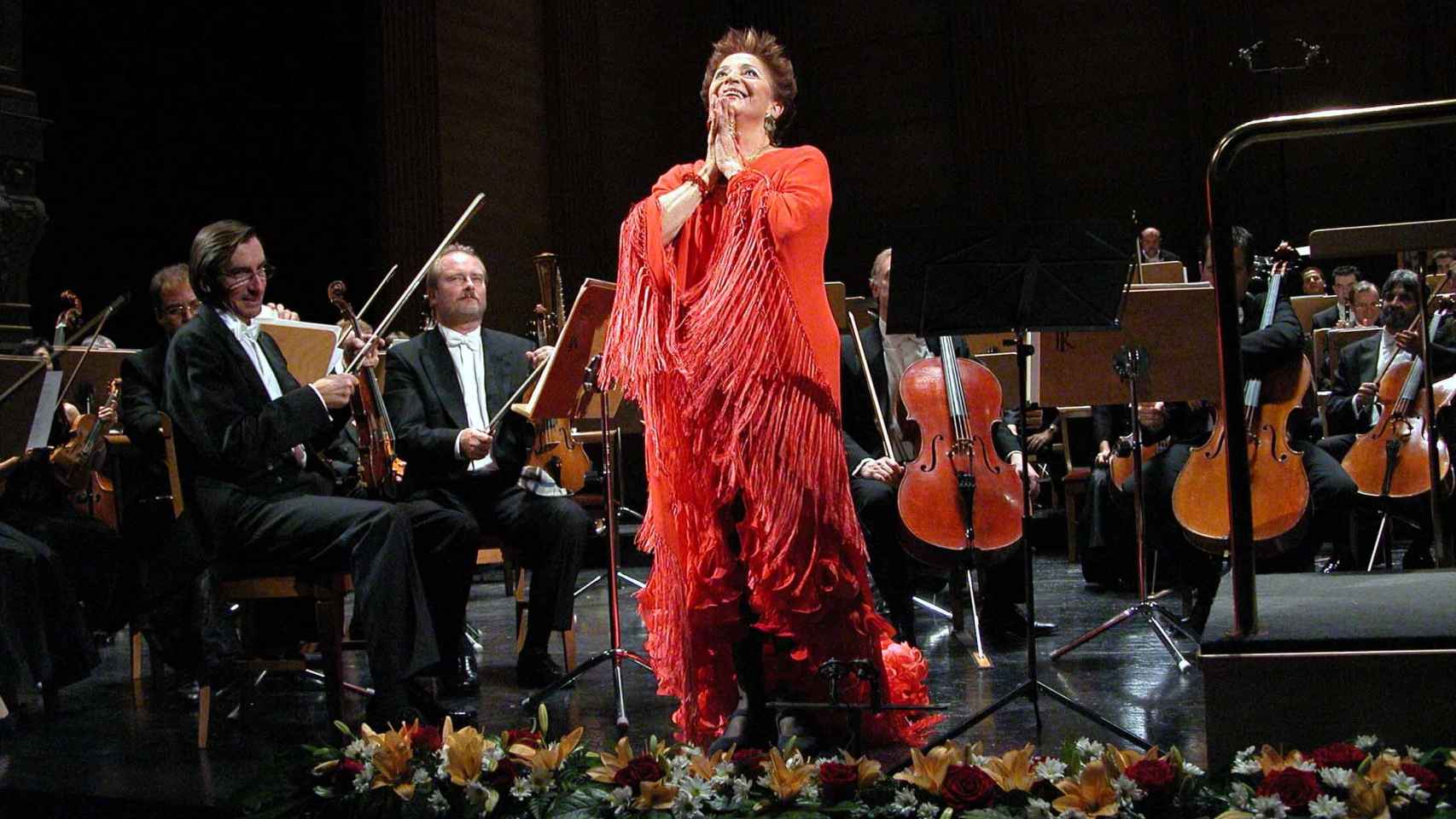 Teresa Berganza en el concierto de Santa Cecilia en el Teatro Real