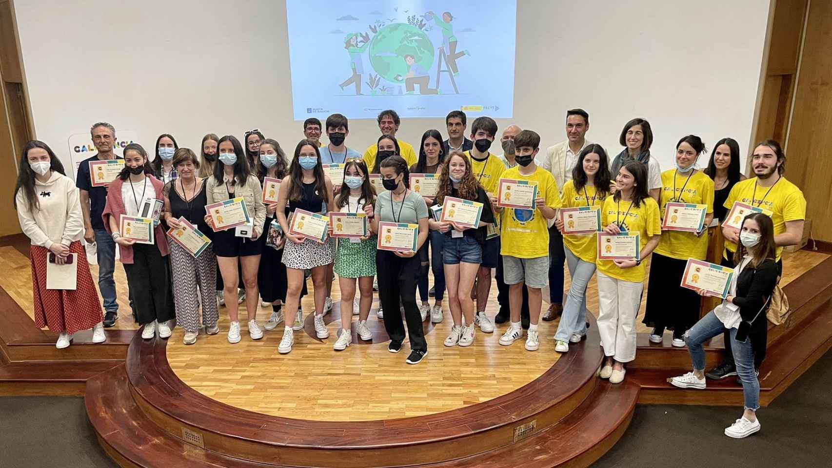 Ganadores de la 17ª edición de la feria ‘Galiciencia’, celebrada en Ourense.
