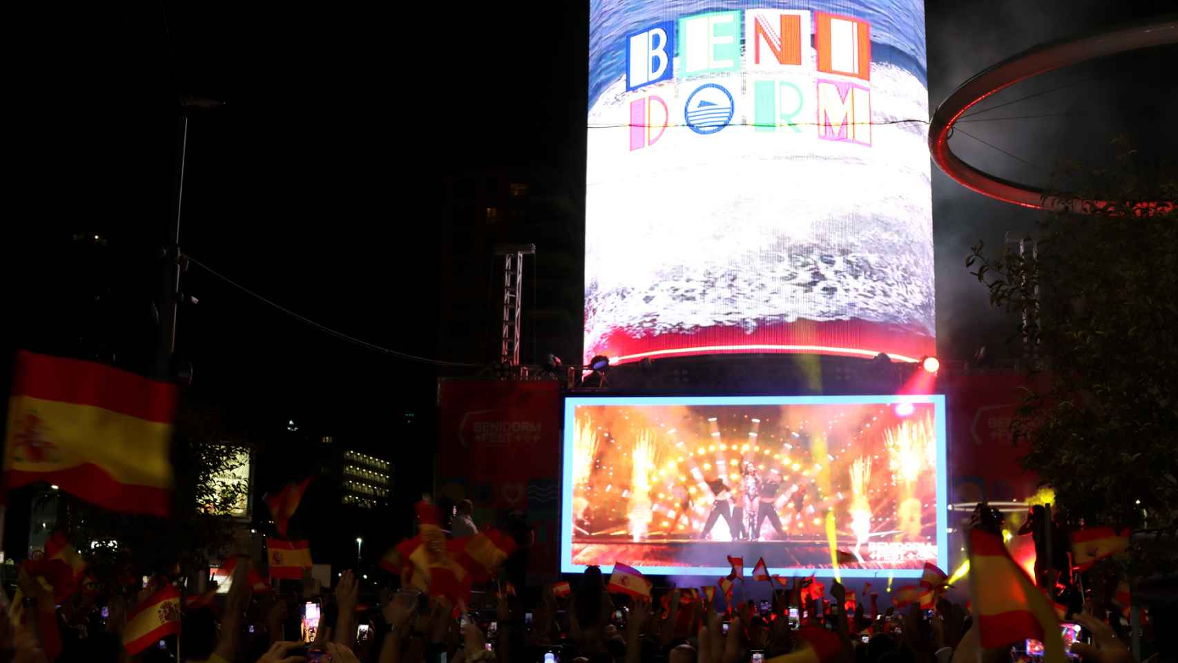 Benidorm estrenaba el tecnohito para seguir el festival de Eurovisión en directo.
