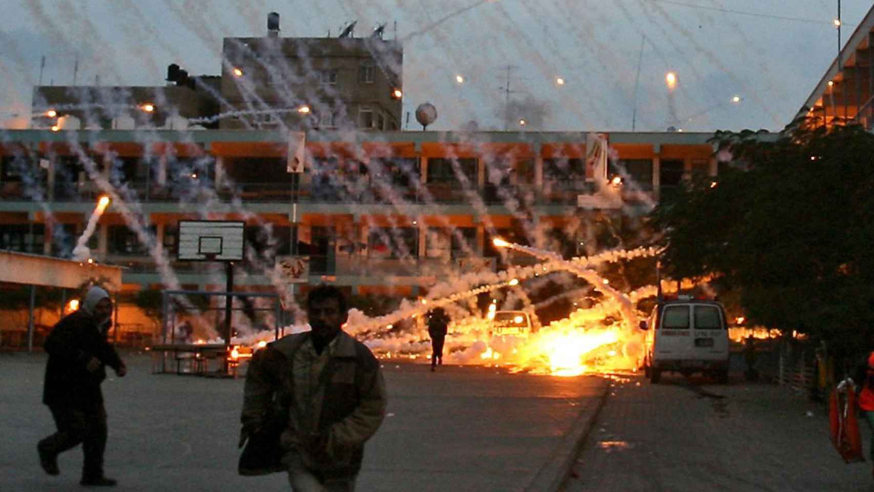 Bombardeo israelí con fósforo blanco en Gaza en 2009