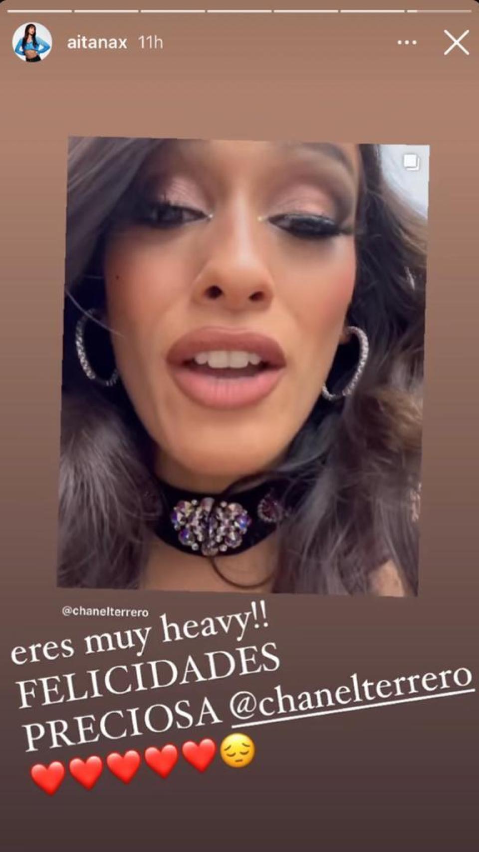 Aitana ha felicitado a Chanel a través de sus redes.