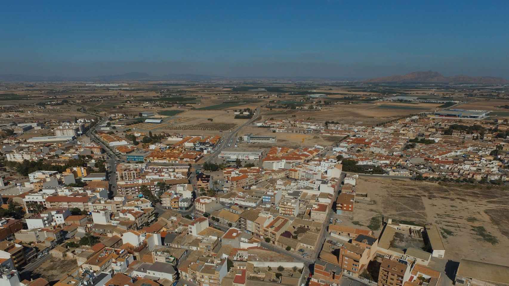 Una vista aérea del extenso término municipal pachequero.