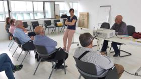 Gemma Villarroel, durante la reunión con cargos y afiliados de Ciudadanos