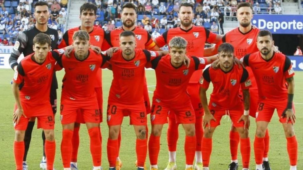 El once del Málaga en Tenerife