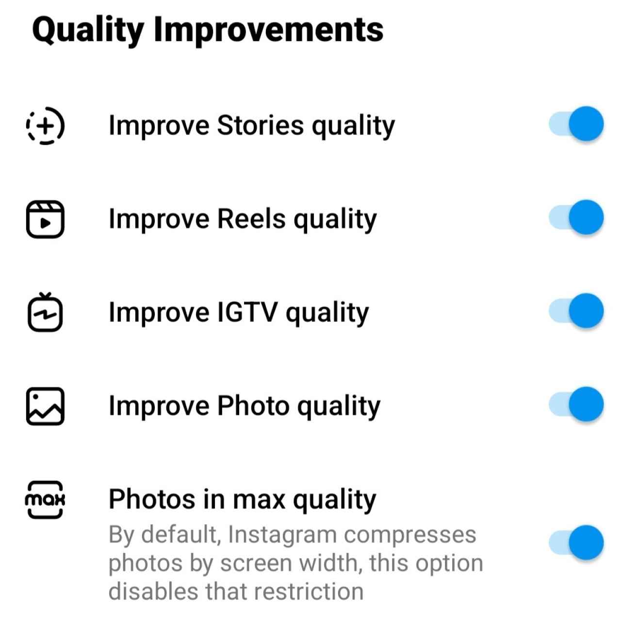Mejorar calidad de Instagram