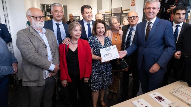 Alfonso Rueda en el acto conmemorativo de las Letras Galegas.