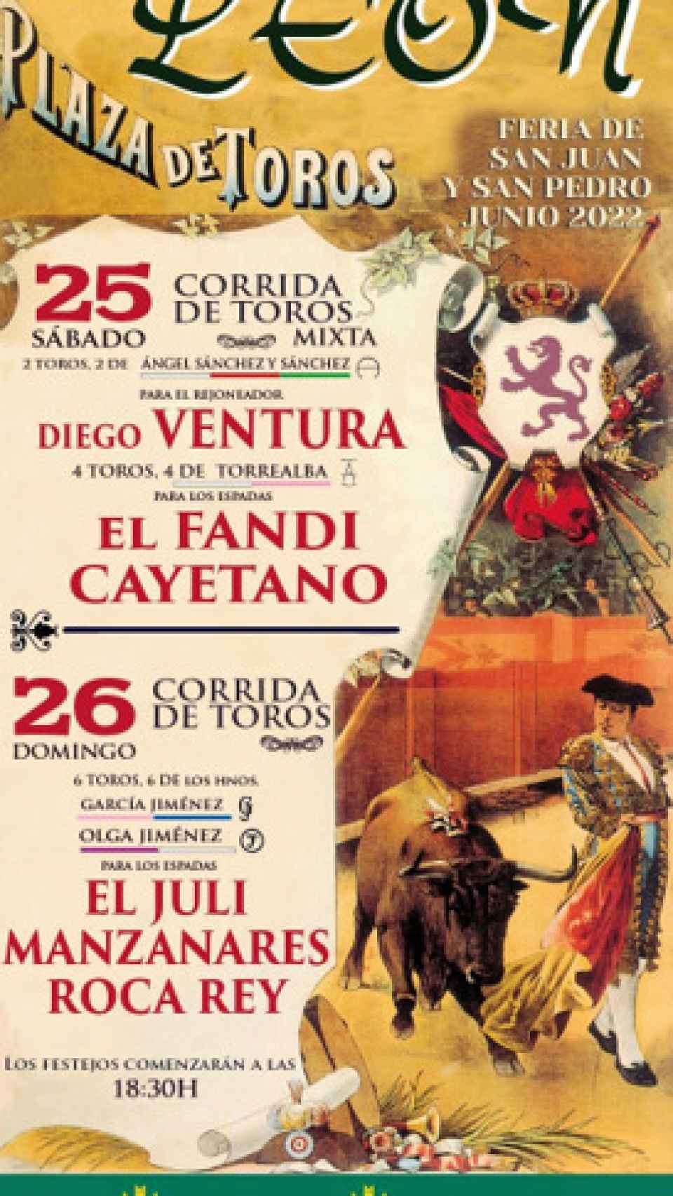 Cartel de los festejos de San Juan y San Pedro.