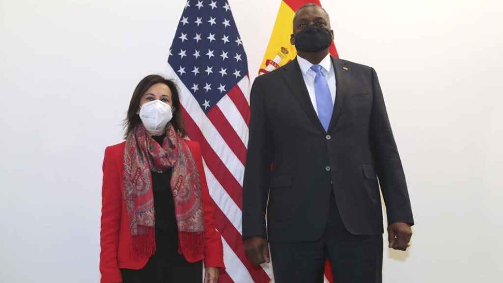 Margarita Robles y Lloyd Austin hace unos meses en Bruselas.