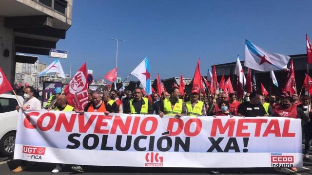 Movilización de trabajadores del sector del metal.