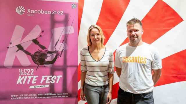 Marta Fernández-Tapias y Ricardo González durante la presentación.