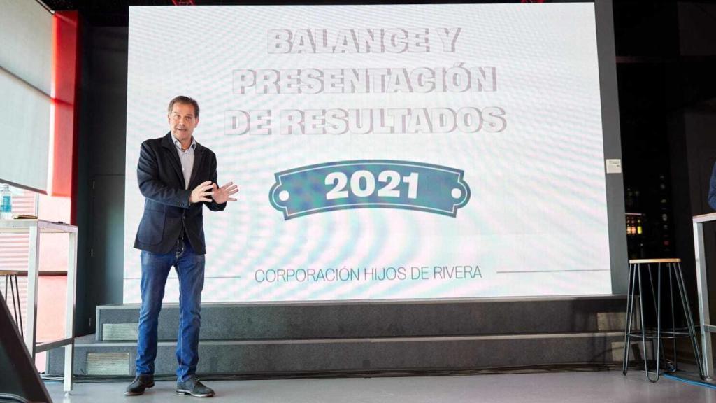 Ignacio Rivera, CEO del grupo Hijos de Rivera, durante la presentación de resultados de 2021.