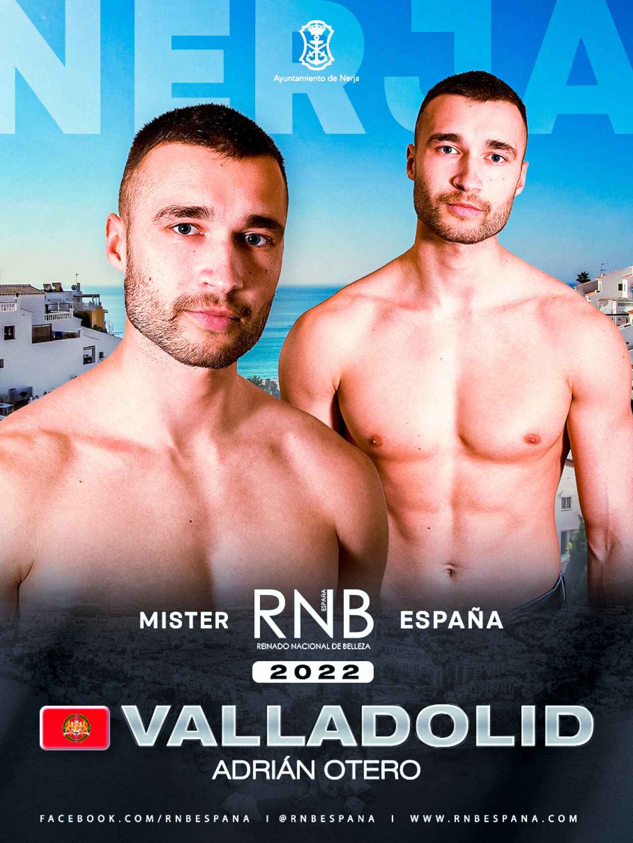 Cartel de Adrian-Otero para Mister RNB Valladolid 2022