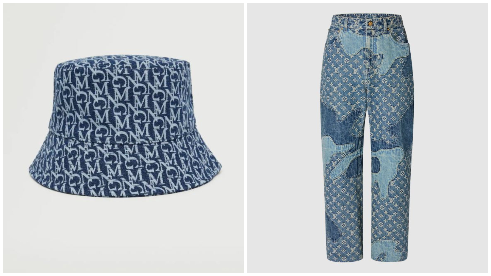 El sombrero de Mango y el pantalón vaquero de Louis Vuitton.