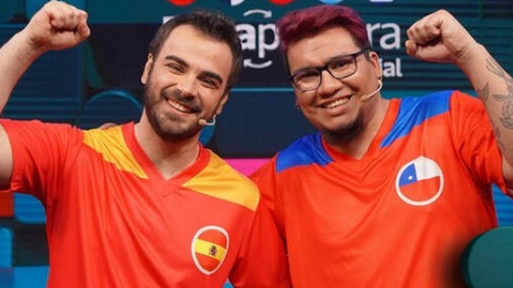 Pablo Díaz y Egor Montecinos en el Mundial de Pasapalabra