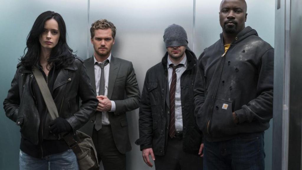 Los protagonistas de 'The Defenders' en Netflix.