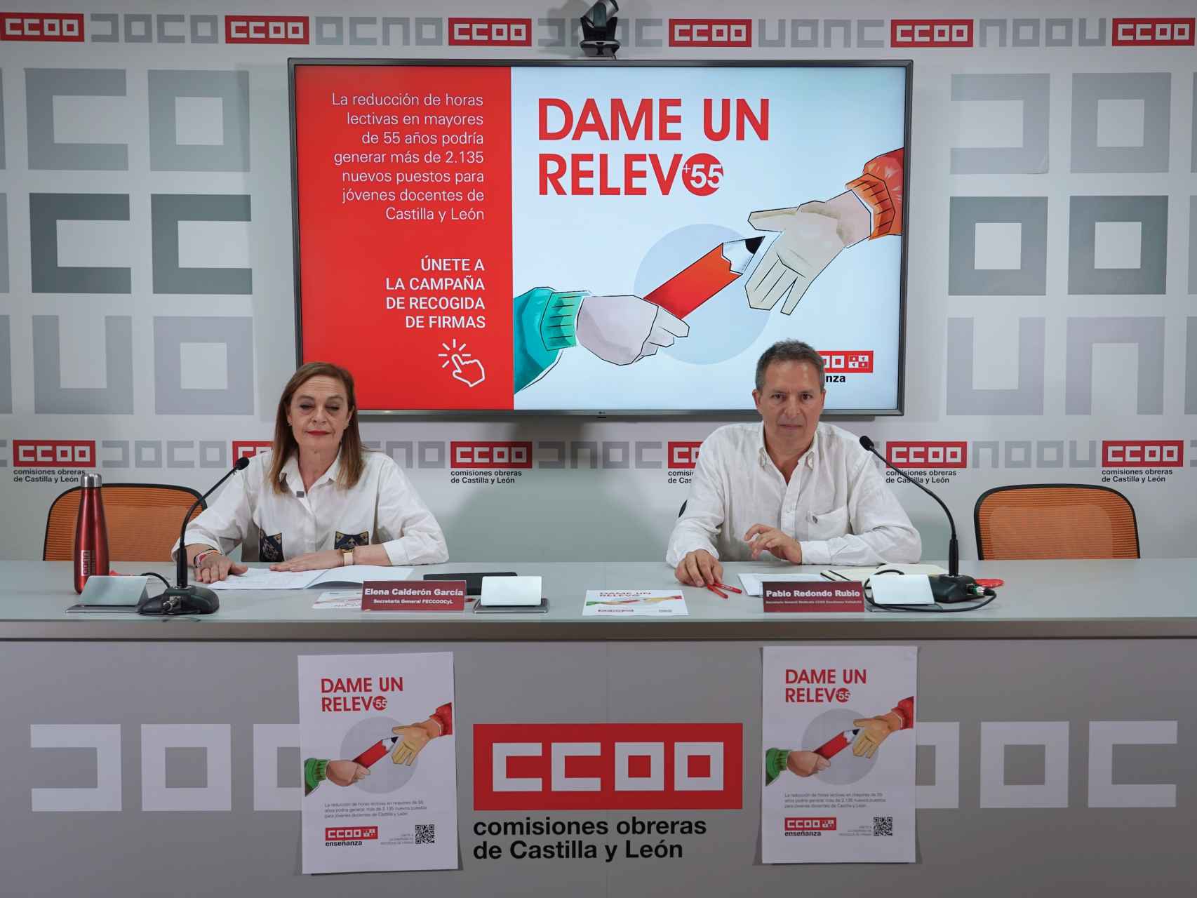 Imagen de archivo de una rueda de prensa de CCOO Castilla y León.