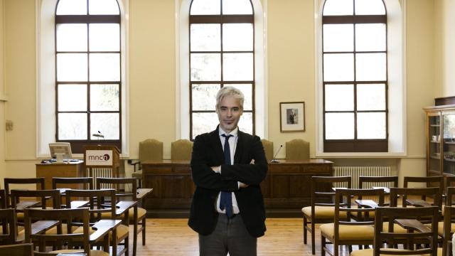 Miguel Bastos Araújo en la universidad.