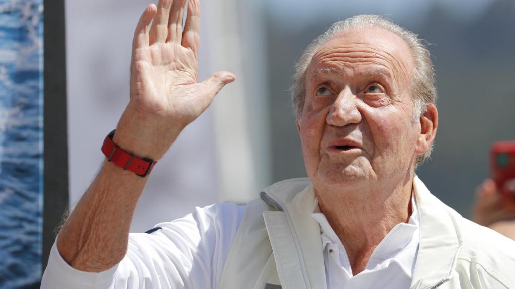 El rey emérito, Juan Carlos I, en Sangenjo.